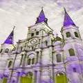 St Louis Cathedral and lavender