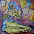 Cubist Rope Francisca La Fresca. Oil on canvas. Size 54''x 38''