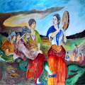 Gitanos Andaluces. oil on canvas 38’’x 48’’