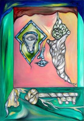 Cubist Rope Style. Looking Through Keyhole