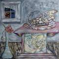 Cubist Rope New York, still life (9/11) Oil on canvas 114cm x 97.5cm