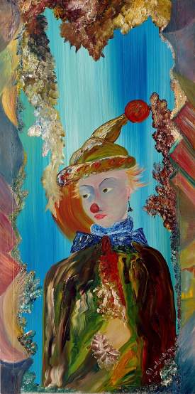 Noble Clown oil on canvas 48’’x 24’’