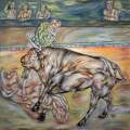 Cubist Rope Ojo Por Ojo Diente Por Diente  (An act of animal cruelty) Oil on canvas