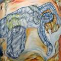 Cubist Rope Reclining Woman oil on canvas 85cm x 101.5cm
