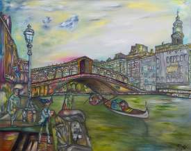 Venice. oil on canvas. Size 38’’x 48’’ 