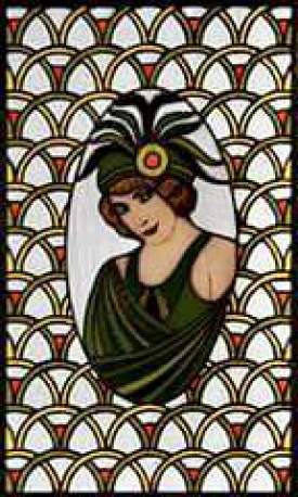 Green Deco Lady