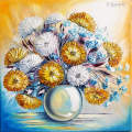  Oil painting with flowers - Chrisanthemums  by Daniela Stoykova