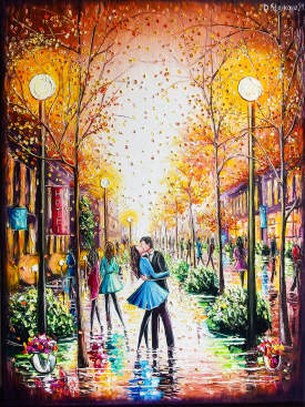 Oil painting -  Romantic fall 2 by Daniela Stoykova