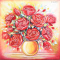 Oil painting - Sunny roses by Daniela Stoykova