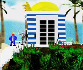 2 Bffs Hang Outside the Temple on Sex Crime Island