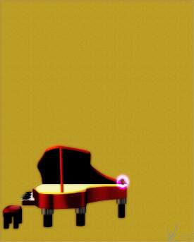 A Sparrow Has Landed  on a Piano