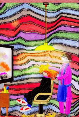 Chucky Getting His Hair Done