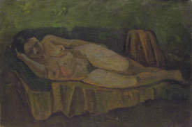 Naked woman on sofa