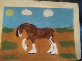 Work Horse acrylic painting 