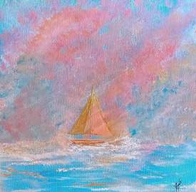 GOLDEN SAILBOAT