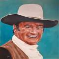 John Wayne 16 x 20 Inch Original Oil Painting