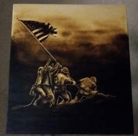 Marines raising flag