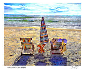 Beach Chairs and Umbrella