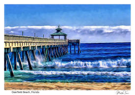 Beach, Waves & Pier