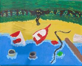 p136c136 island painting at Kingnga downtown