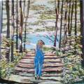 forest walk path painting