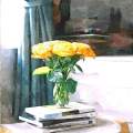 Yellow Roses on Books
