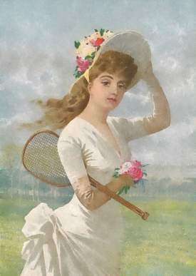 Victorian Vintage Tennis Player