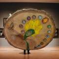 Holistic themed wood slice art