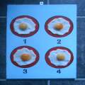4 fried eggs