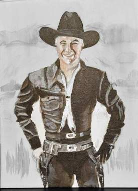 Hopalong Cassidy (real name William Boyd) famous cowboy 1950's