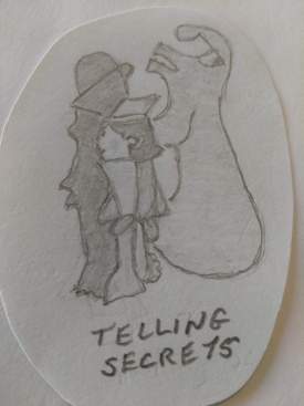 Telling secrets / faces on the wall