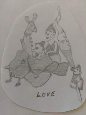 Love / faces on the wall