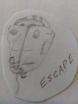Escape / faces on the wall