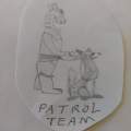 Patrol team / faces on the wall
