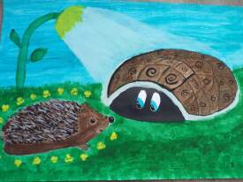 Schildkröte und Igel