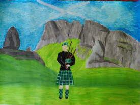 Backpipes at Isle of Skye