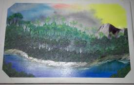 Along the river bank