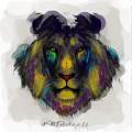 Painted lion