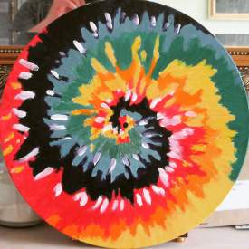 Tie dye clock face