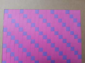 Paper diagonal weave