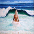 Woman in surf