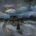 Fyrne Lake Farm. Tennessee.  Winter Moonlight.