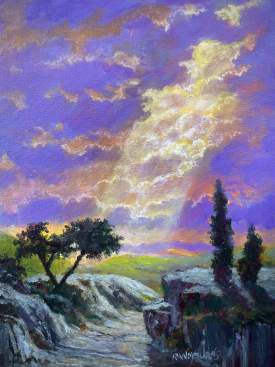 Cypresses, Silhouettes And Shadows