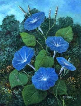 Flor Divina:  Heavenly Blue Morning Glory. (SOLD).
