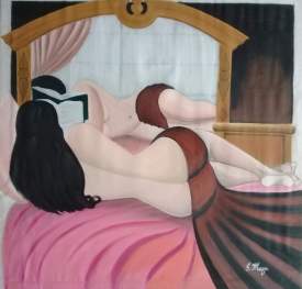 Lady Reading A Book In Bed Part 2
