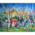 Impressionist Painting *Festival* Signed, V.Barhatkov !