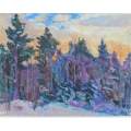 Impressionist Painting *Winter Evening( V. Barhatkov