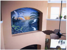 hand painted wall mural