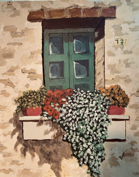 Tuscan Window and Flowers