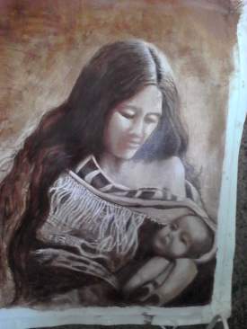 Indian woman and baby